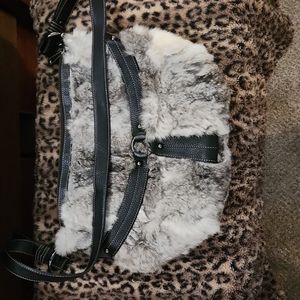 Leather and Fur Purse
